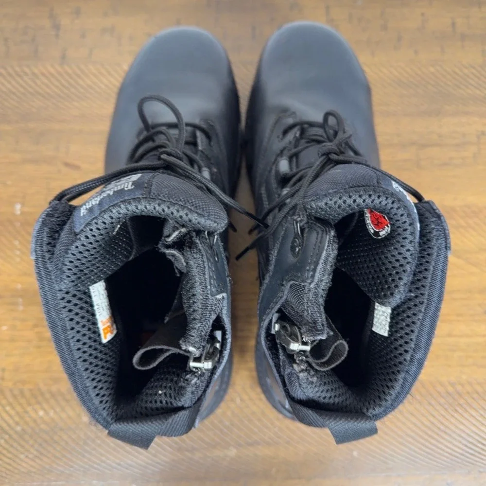 Timberland‎ PRO Boots Mens 10 Black Valor Duty Side Zip Tactical Waterproof Work